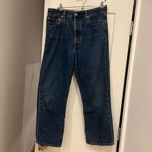 Levi’s ribcage jeans size 31 28 length dark blue wash